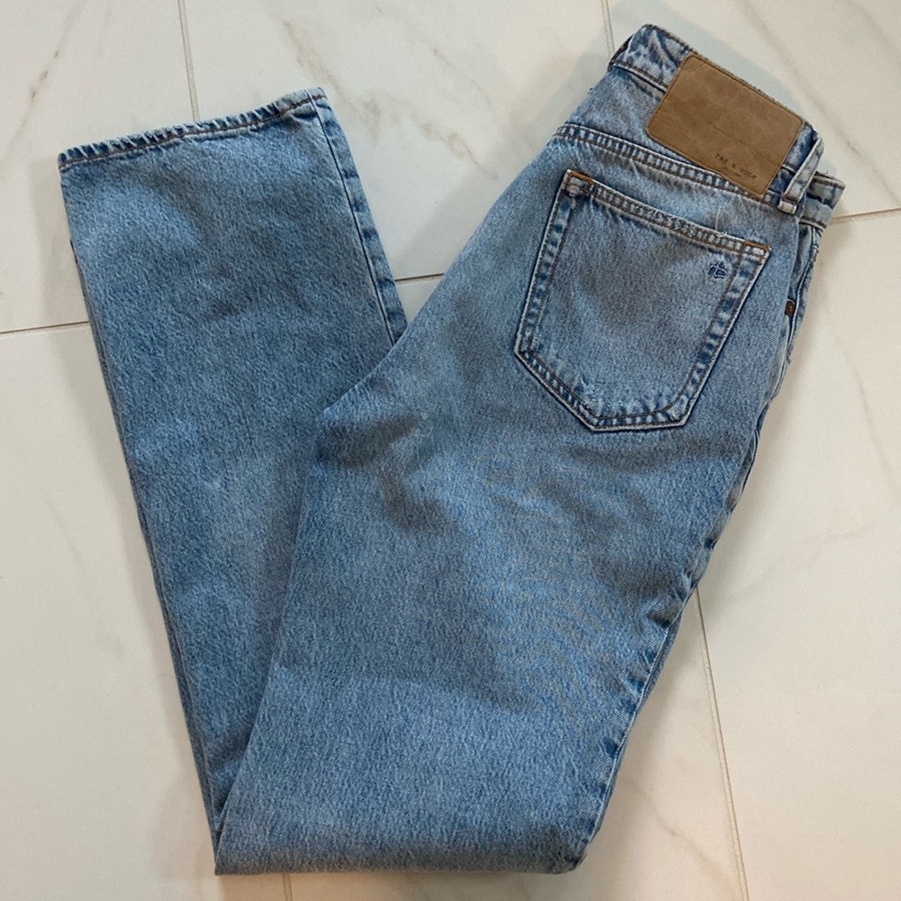 Rag and Bone Alex straight leg high rise denim